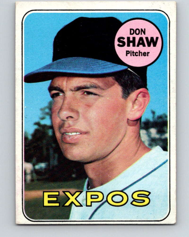 1969 Topps #183 Don Shaw Montreal Expos V28578
