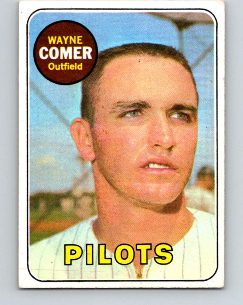 1969 Topps #346 Wayne Comer RC Rookie Seattle Pilots V28651