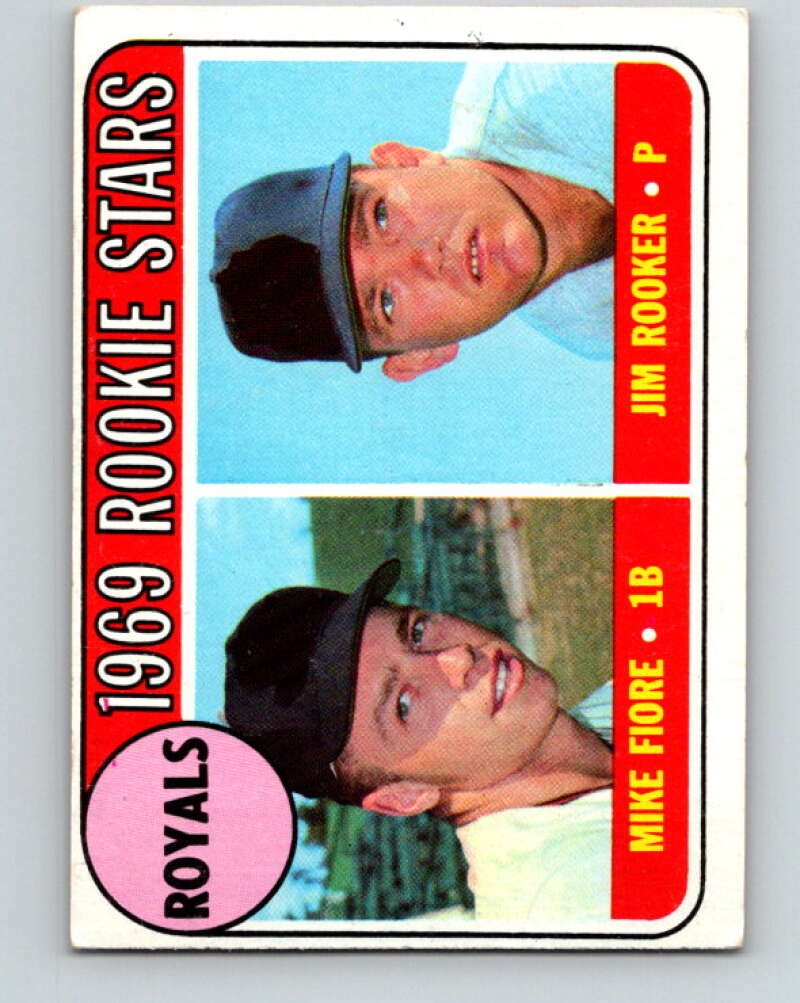 1970 Topps #376 Fiore/ Rooker Royals Rookies RC Rookie V28676