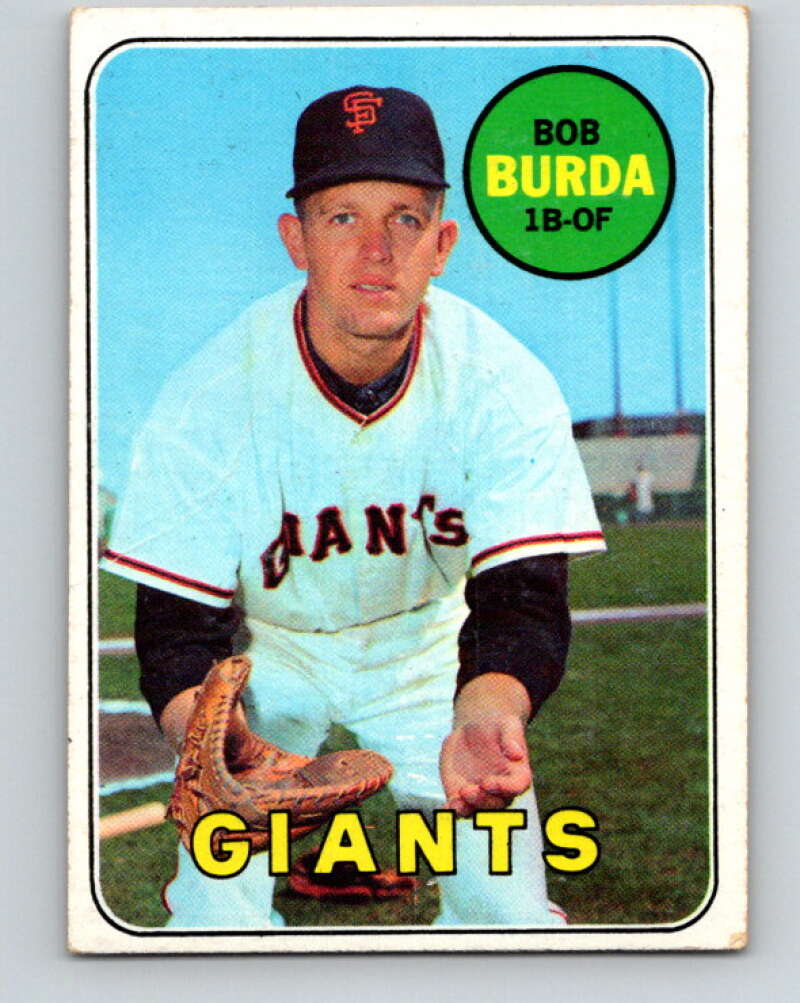 1969 Topps #392 Bob Burda RC Rookie San Francisco Giants V28688