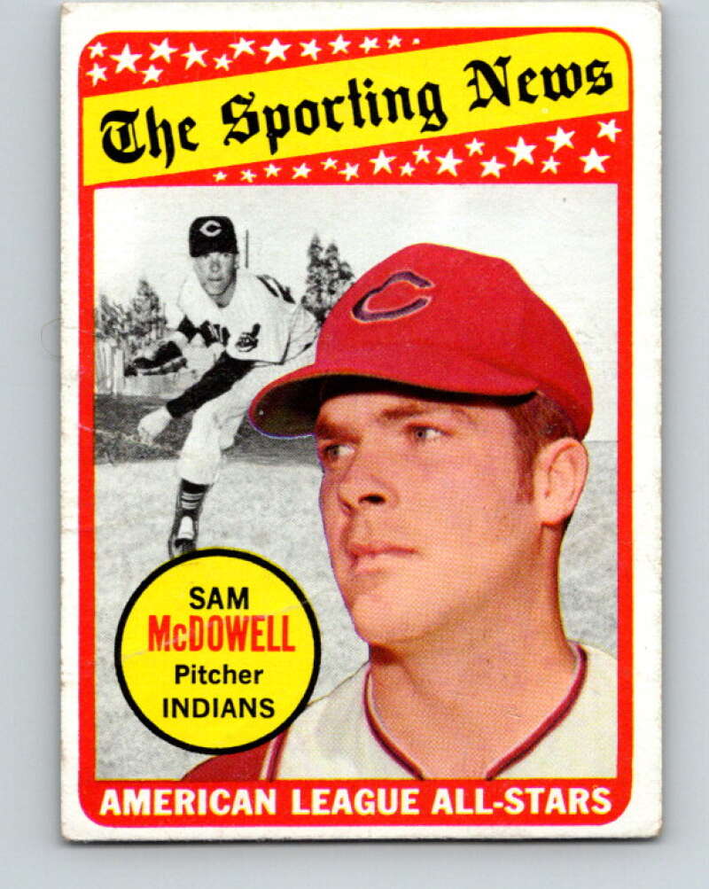 1969 Topps #435 Sam McDowell AS Cleveland Indians V28704