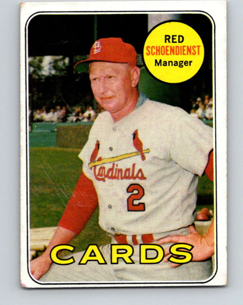 1969 Topps #462 Red Schoendienst MG St. Louis Cardinals V28718