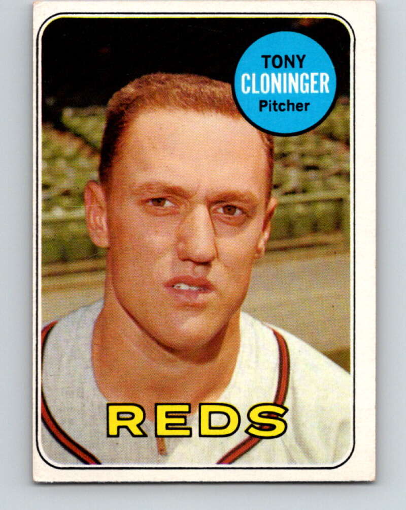 1969 Topps #492 Tony Cloninger Cincinnati Reds V28728