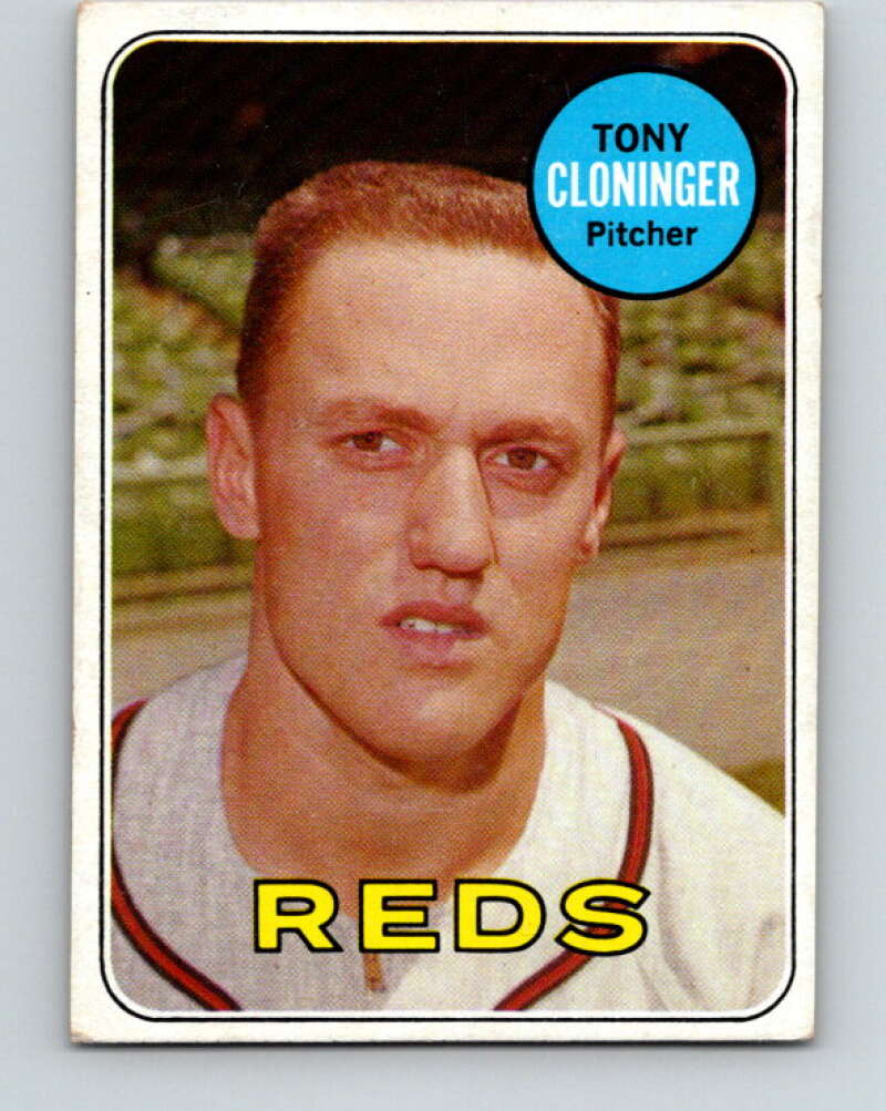 1969 Topps #492 Tony Cloninger Cincinnati Reds V28729