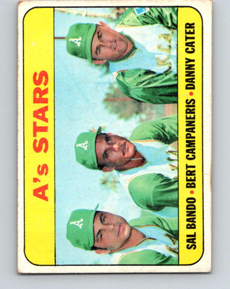1969 Topps #556 Bando/Campaneris/Cater A's Stars V28756