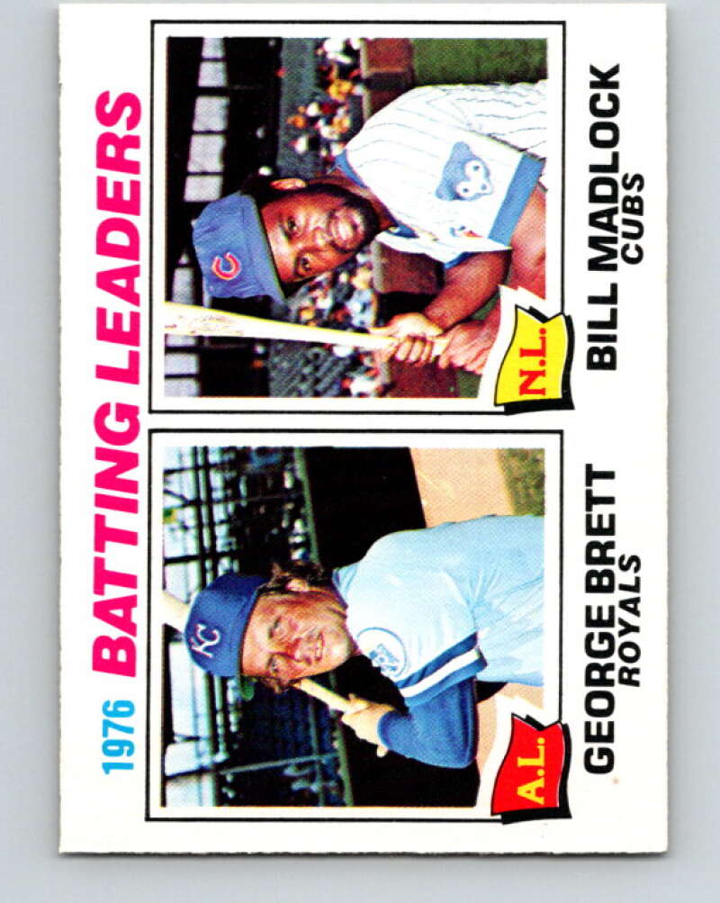 1977 O-Pee-Chee #1 Brett/Madlock Batting Leaders LL V28807