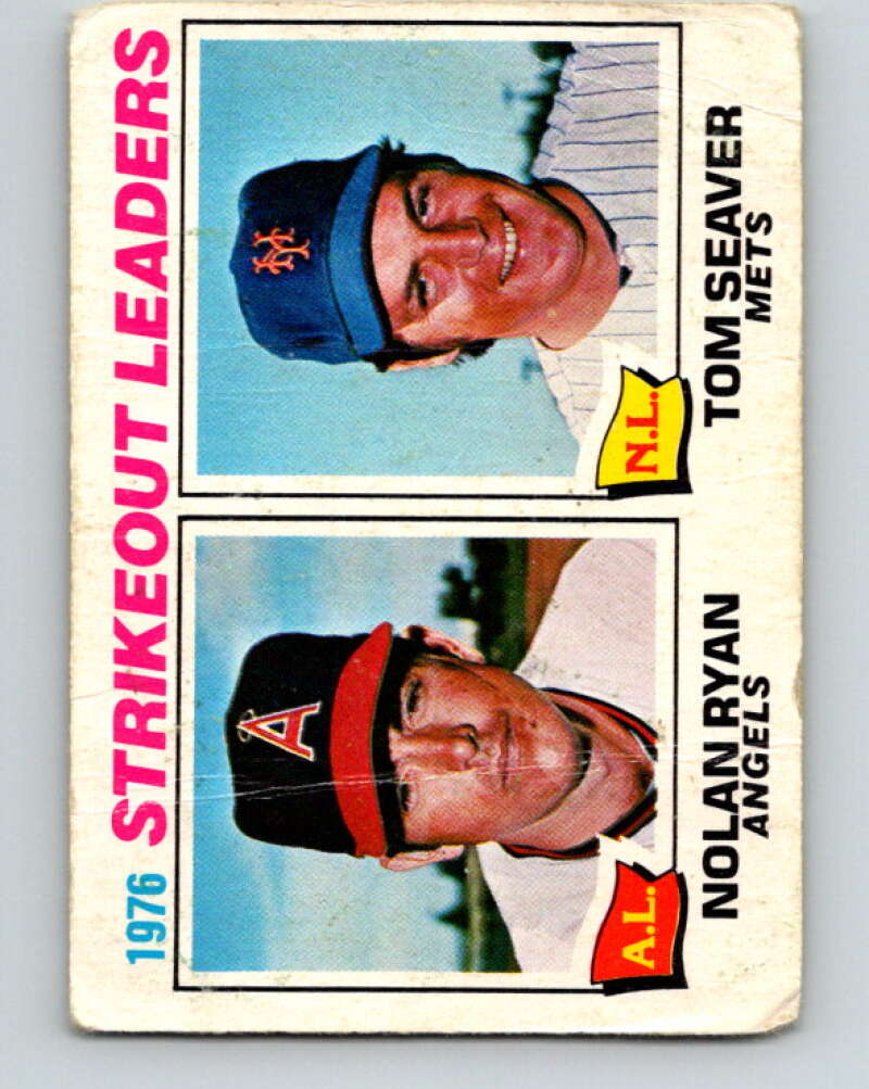 1977 O-Pee-Chee #6 Ryan/Seaver Strikeout Leaders LL V28820