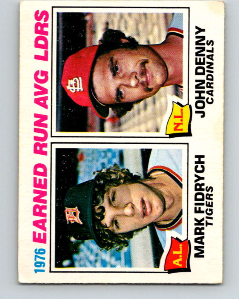 1977 O-Pee-Chee #7 Fidrych/Denny ERA Leaders LL V28822