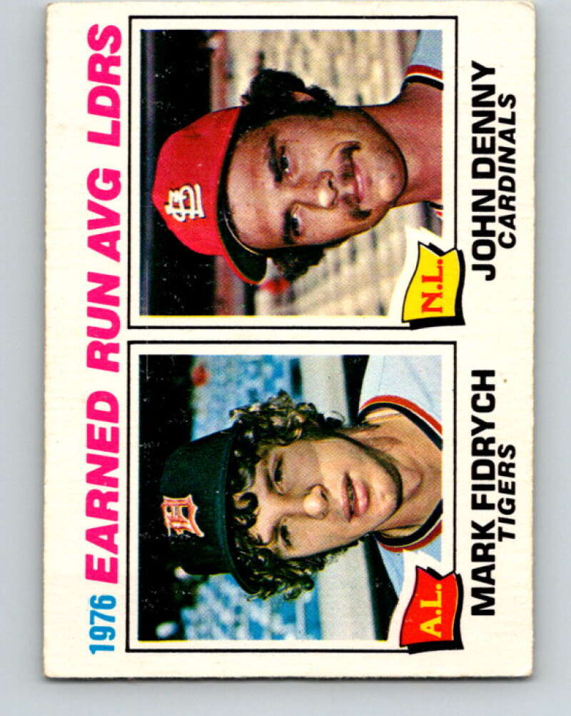 1977 O-Pee-Chee #7 Fidrych/Denny ERA Leaders LL V28824