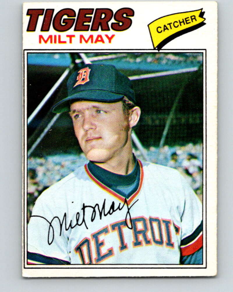 1977 O-Pee-Chee #14 Milt May Detroit Tigers V28838