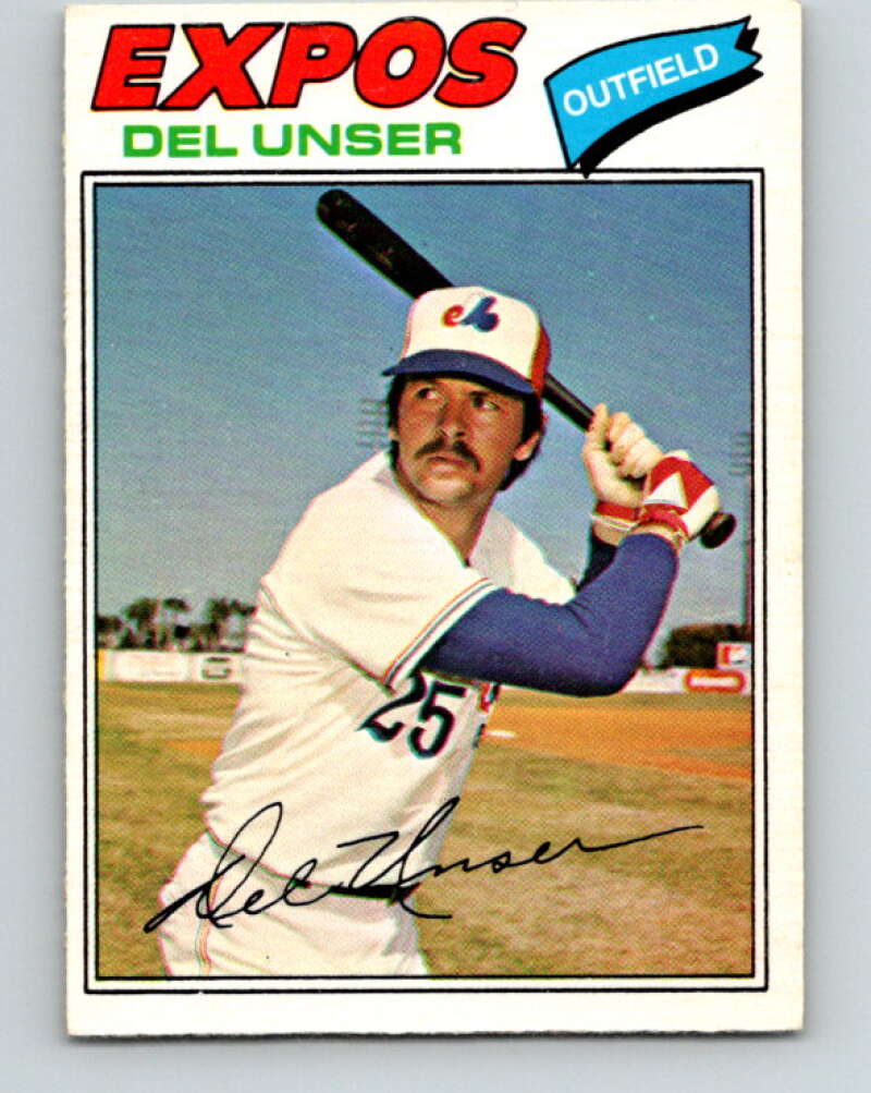 1977 O-Pee-Chee #27 Del Unser Montreal Expos V28865