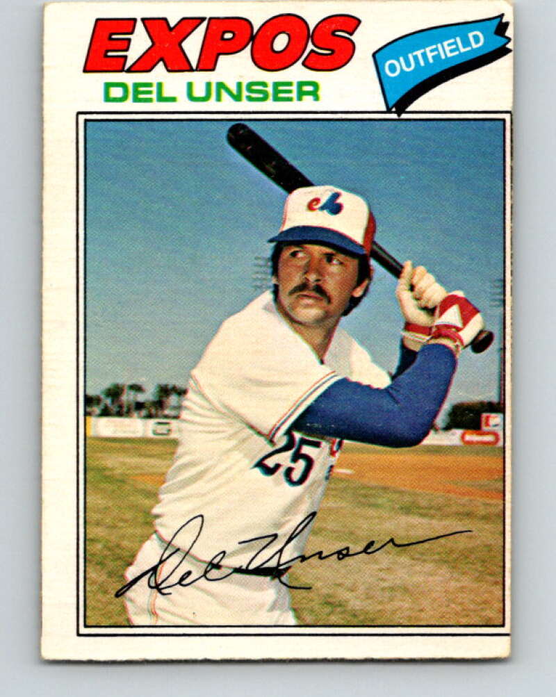 1977 O-Pee-Chee #27 Del Unser Montreal Expos V28866