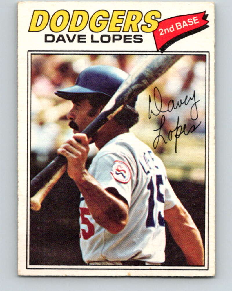 1977 O-Pee-Chee #96 Davey Lopes Los Angeles Dodgers V29009