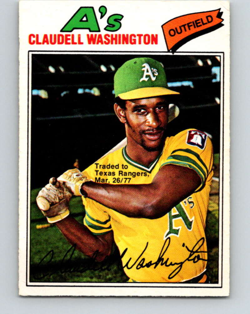 1977 O-Pee-Chee #178 Claudell Washington Oakland Athletics V29181