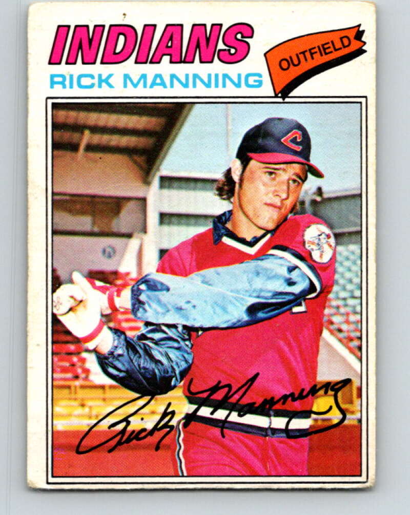 1977 O-Pee-Chee #190 Rick Manning Cleveland Indians V29202
