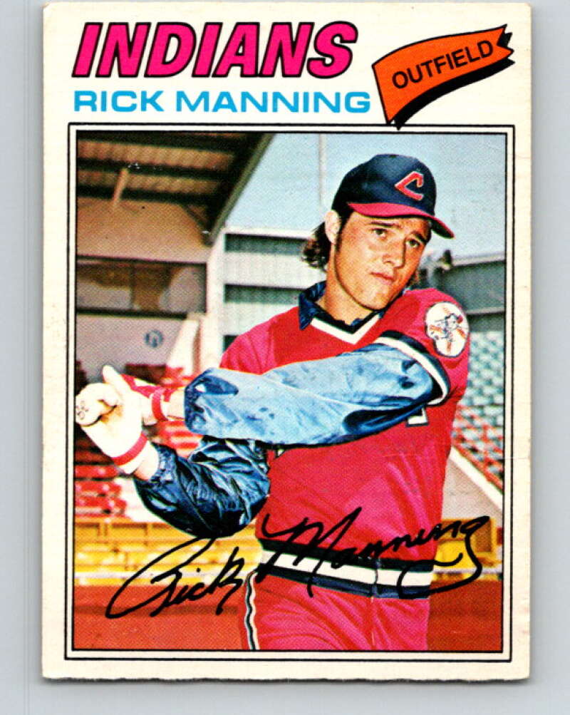 1977 O-Pee-Chee #190 Rick Manning Cleveland Indians V29203