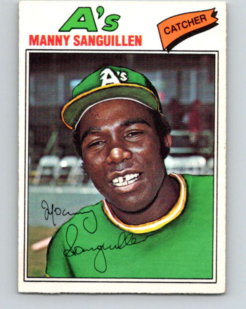 1977 O-Pee-Chee #231 Manny Sanguillen Oakland Athletics V29298