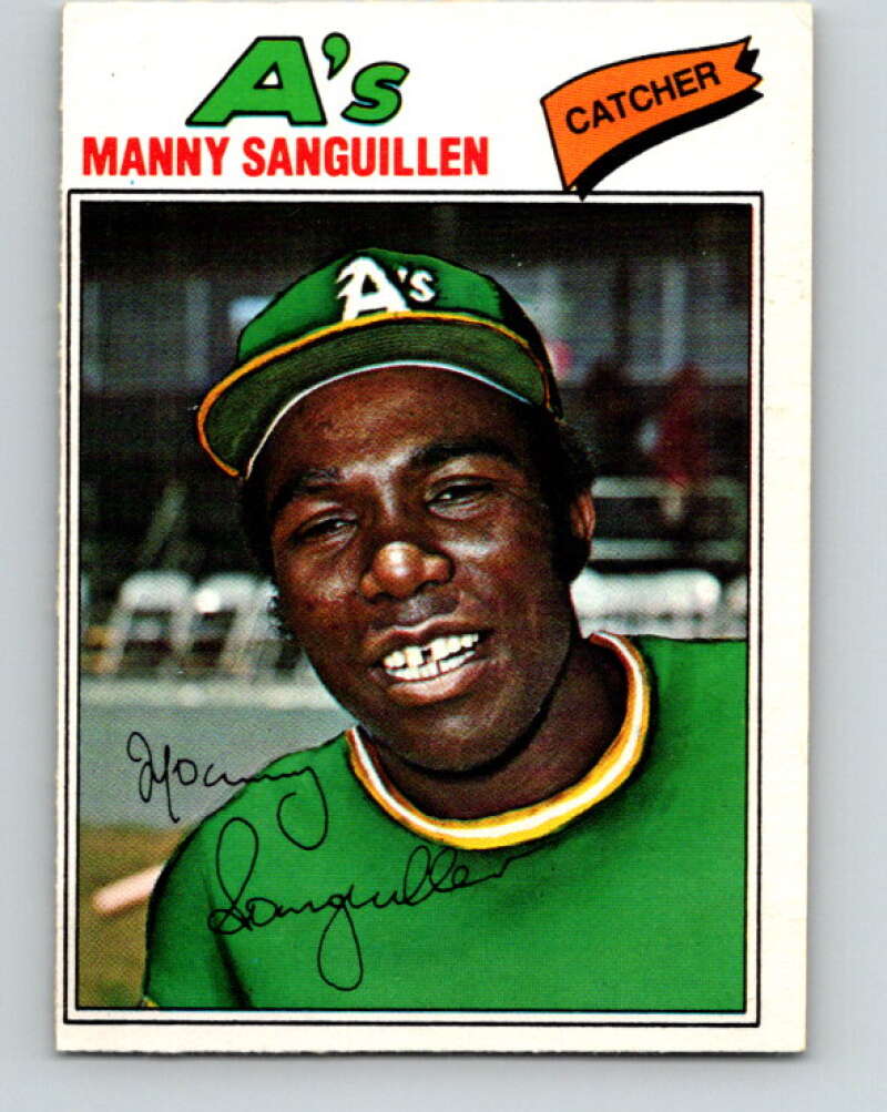 1977 O-Pee-Chee #231 Manny Sanguillen Oakland Athletics V29299