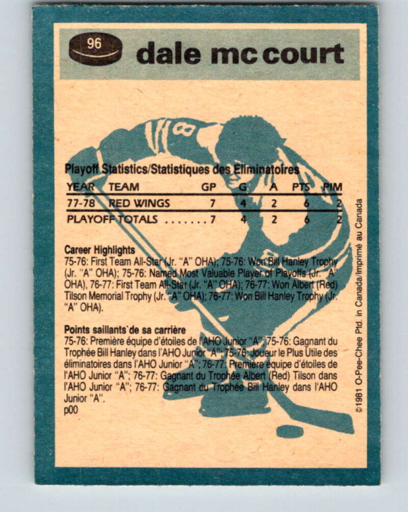 1981-82 O-Pee-Chee #96 Dale McCourt Calgary Flames V30128