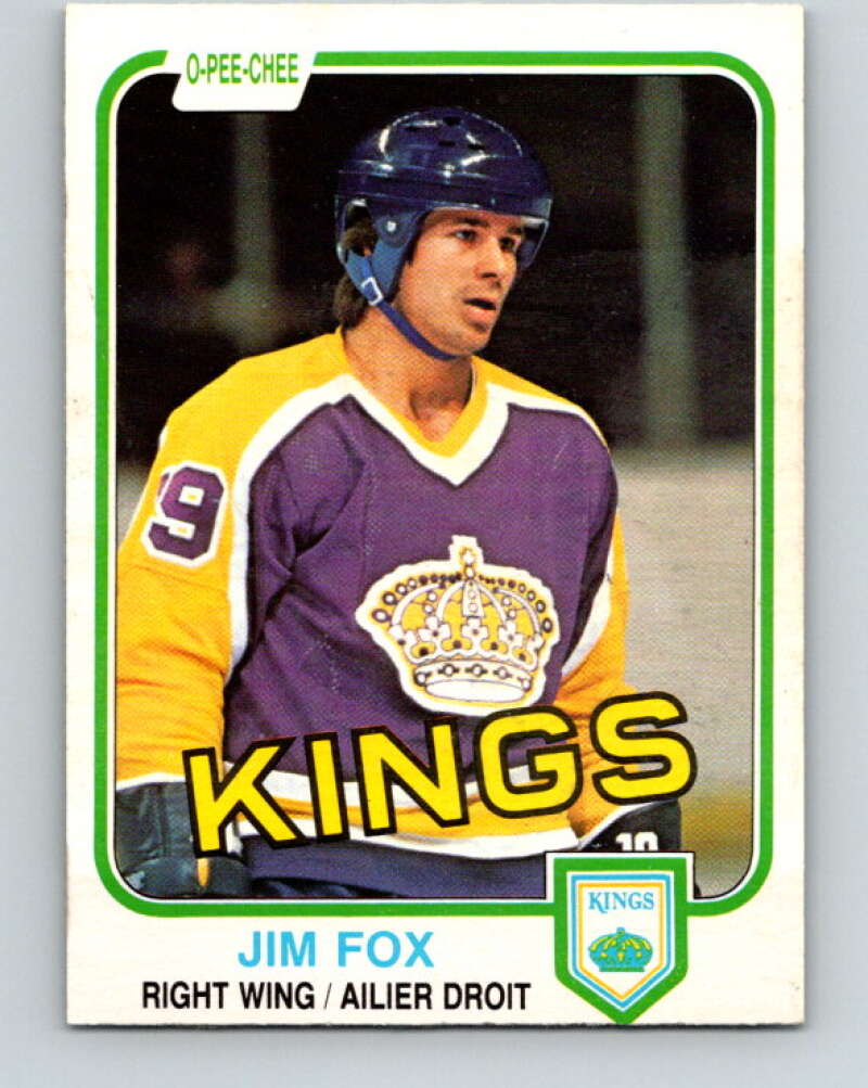 1981-82 O-Pee-Chee #153 Jim Fox RC Rookie Los Angeles Kings V30540