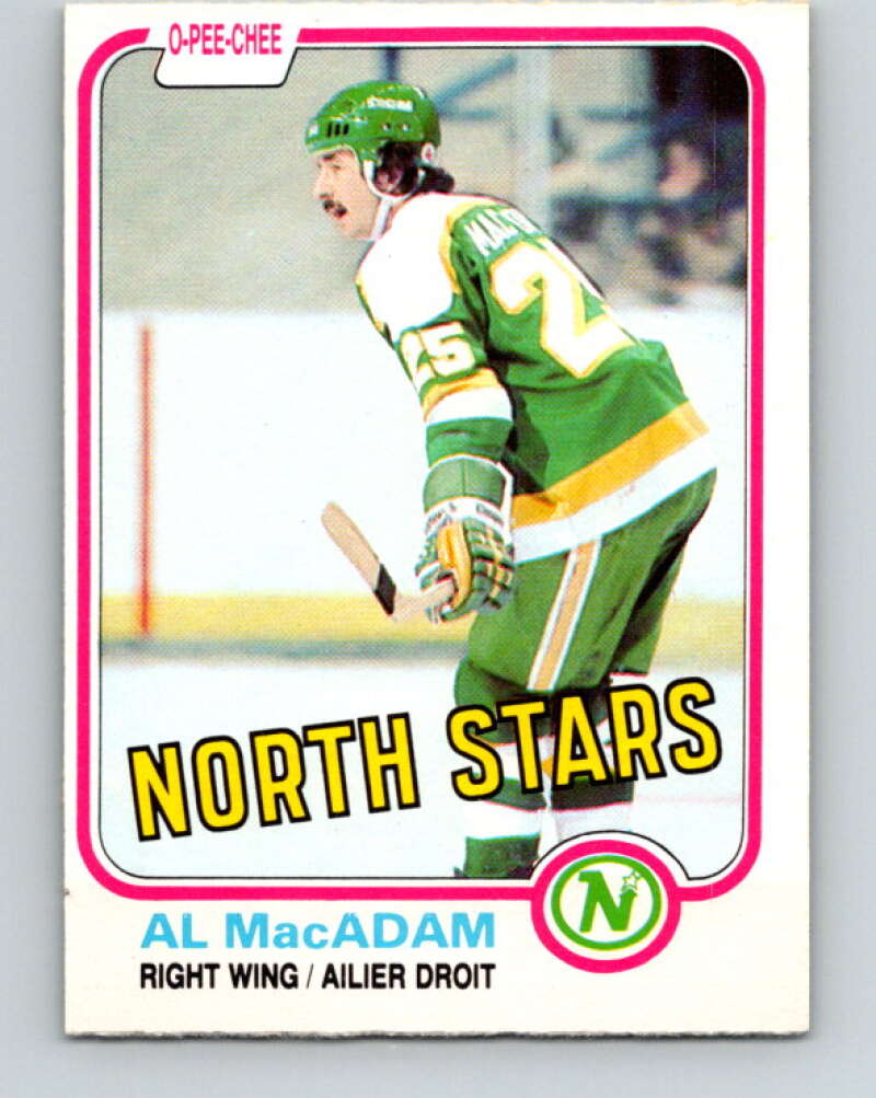 1981-82 O-Pee-Chee #163 Al MacAdam Minnesota North Stars V30616