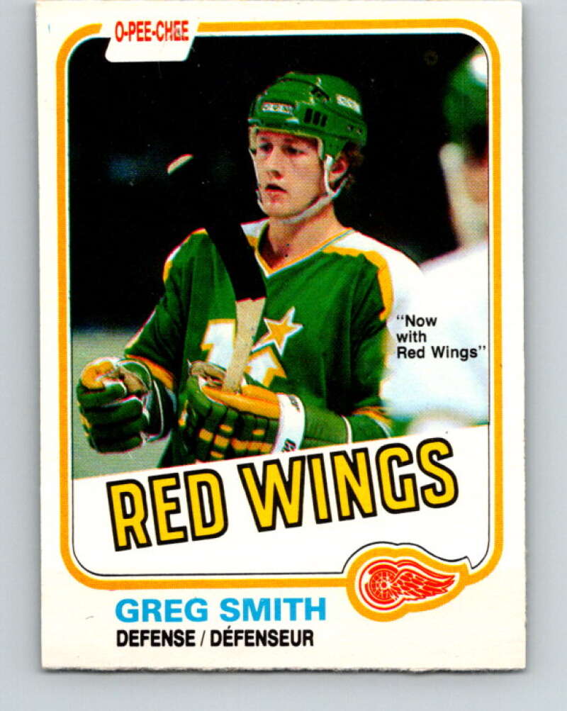 1981-82 O-Pee-Chee #168 Greg Smith Detroit Red Wings V30651