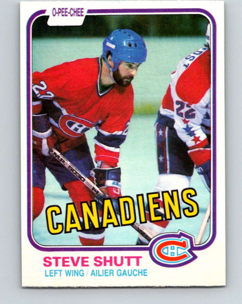 1981-82 O-Pee-Chee #180 Steve Shutt Montreal Canadiens V30740
