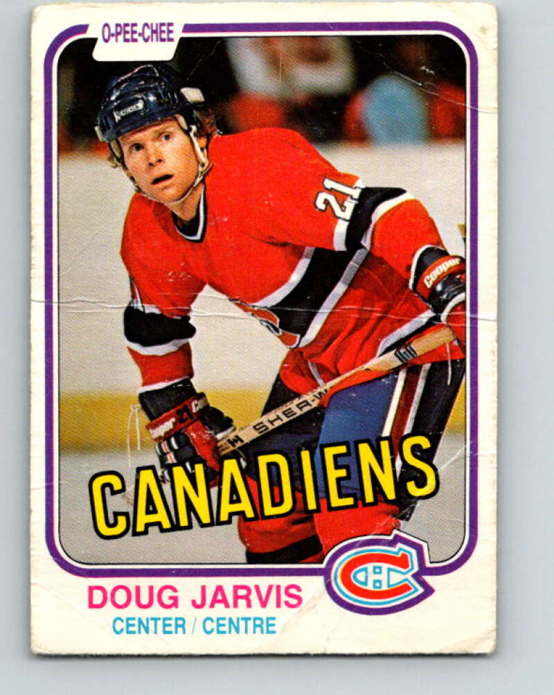 1981-82 O-Pee-Chee #184 Doug Jarvis Montreal Canadiens V30773