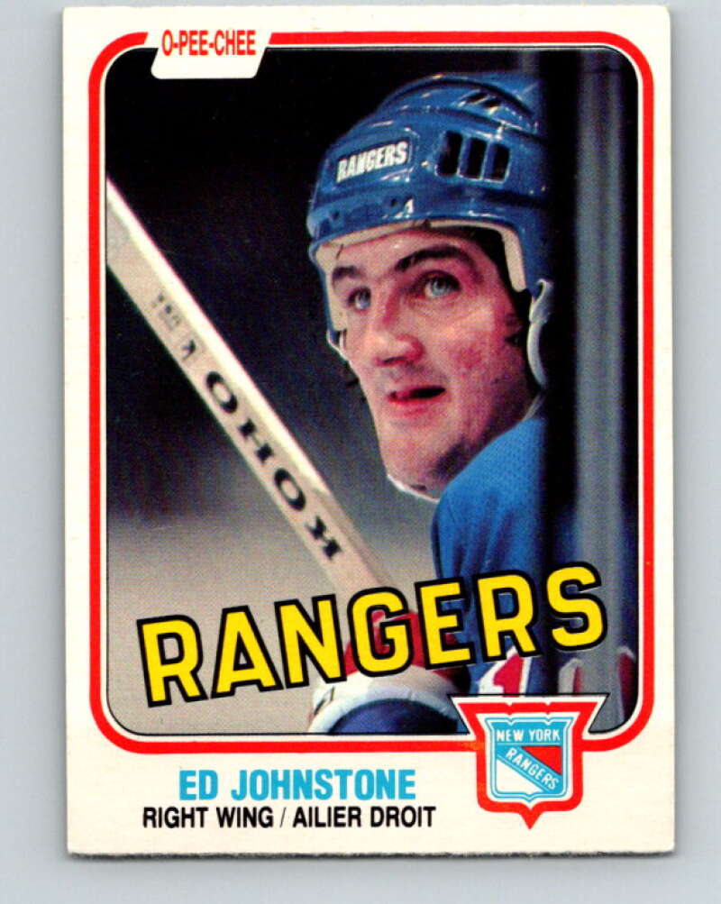 1981-82 O-Pee-Chee #226 Ed Johnstone New York Rangers V31099