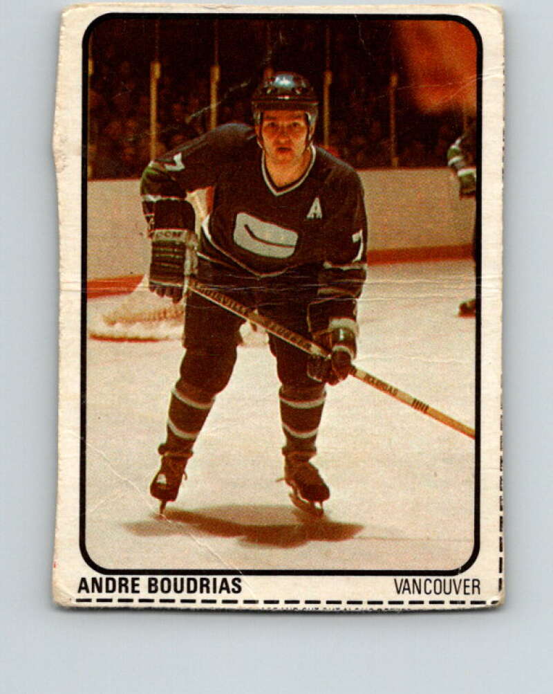 1974-75 Lipton Soup #14 Andre Boudrias Vancouver Canucks V32196