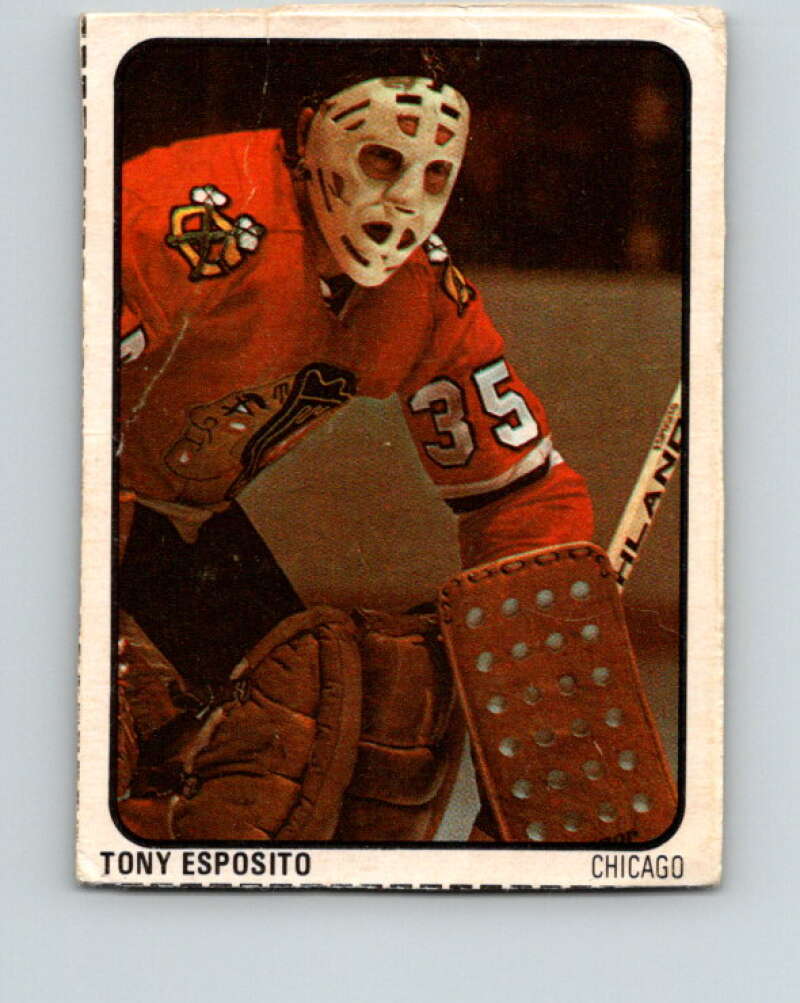1974-75 Lipton Soup #45 Tony Esposito Chicago Blackhawks V32279