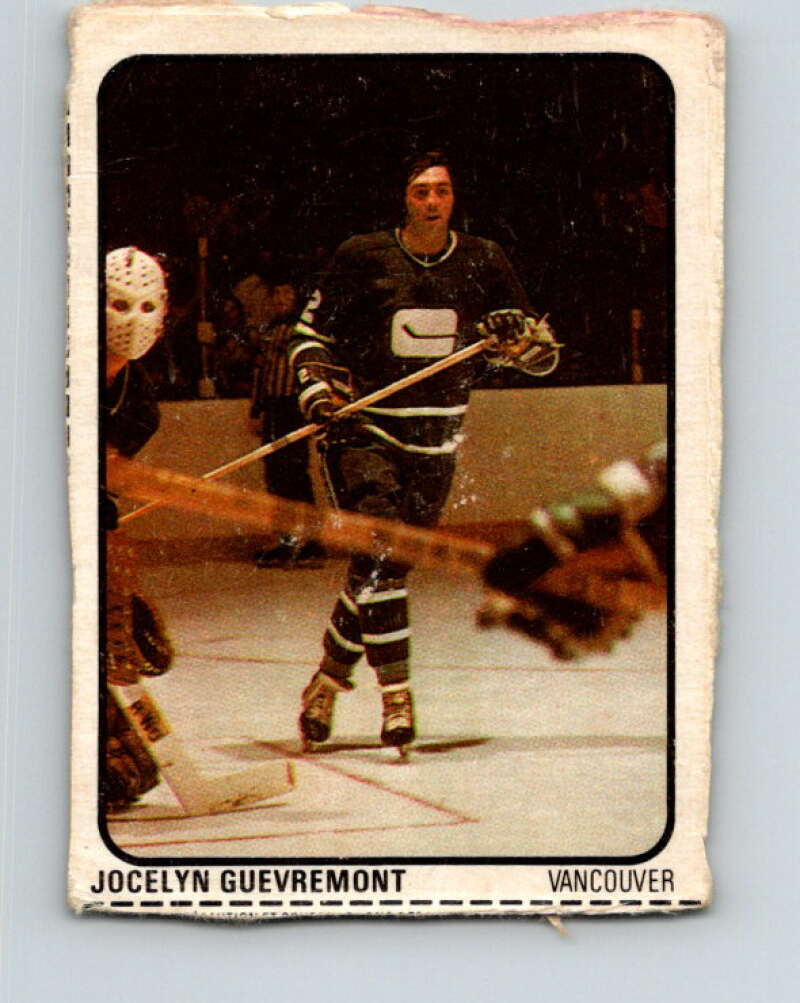 1974-75 Lipton Soup #48 Jocelyn Guevremont Vancouver Canucks V32288