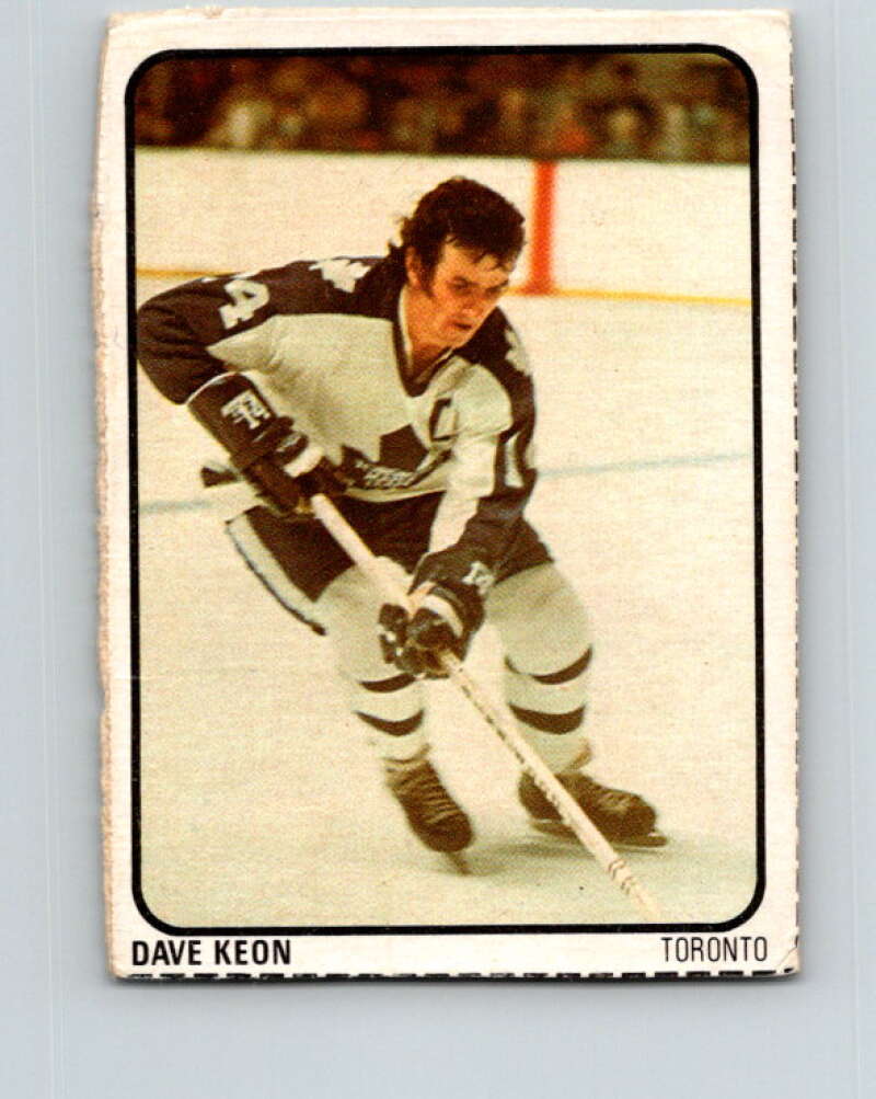 1974-75 Lipton Soup #50 Dave Keon Toronto Maple Leafs V32293