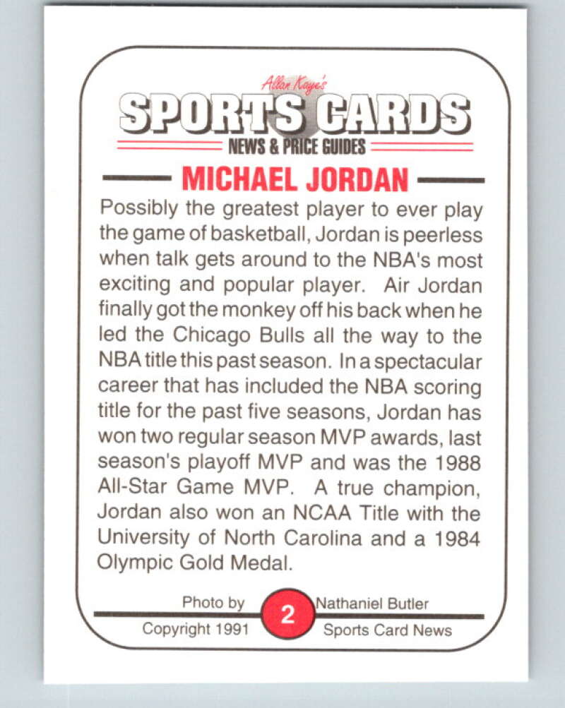1991 Sports Card News #2 Michael Jordan Silver Foil V32397