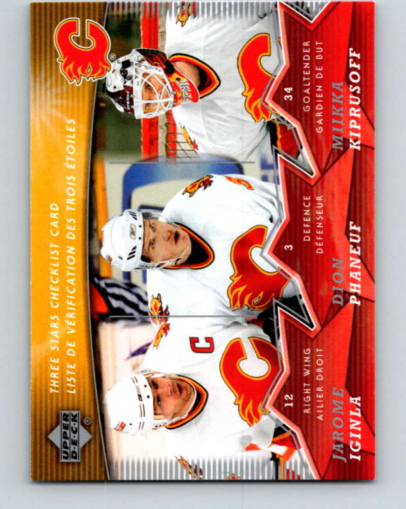 2007-08 Upper Deck McDonald's Checklists #CL5 Phaneuf/ Iginla/Kiprusoff