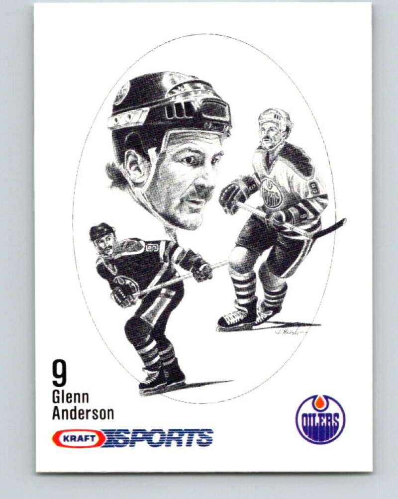 1986-87 NHL Kraft Drawings Glenn Anderson Oilers V32416