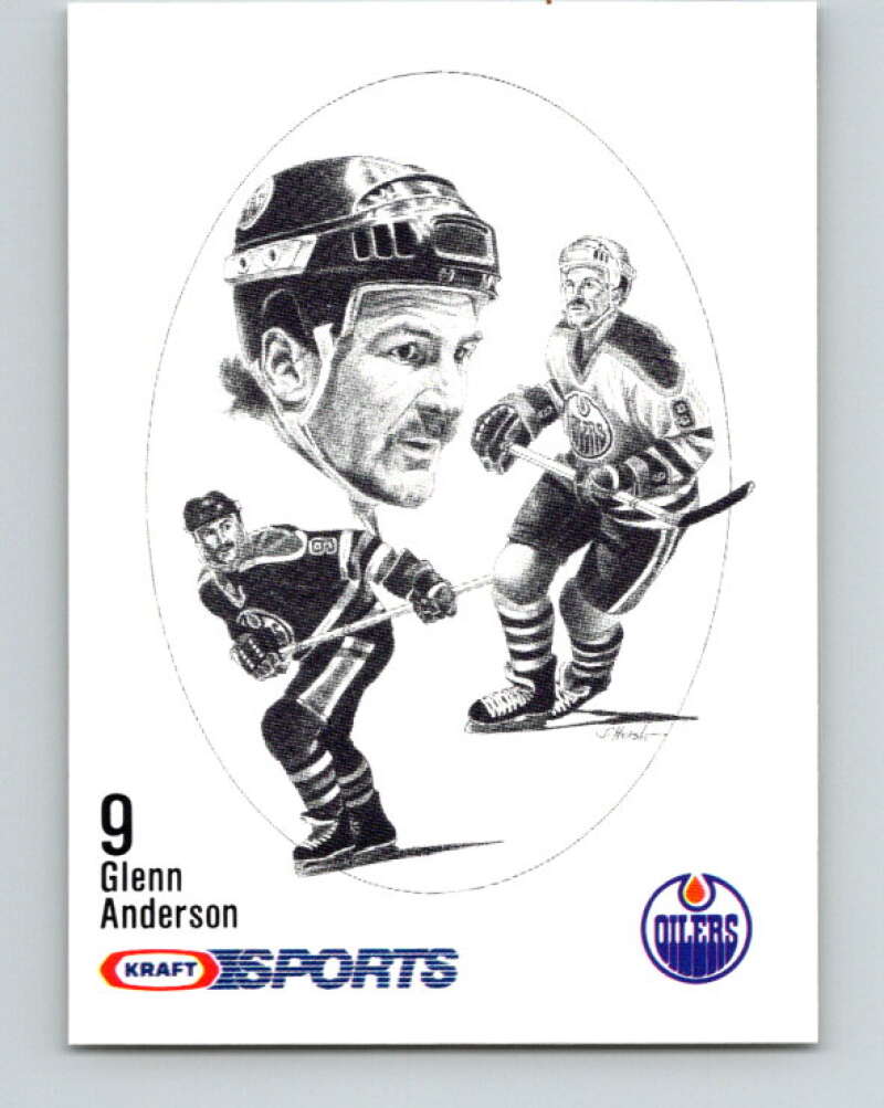 1986-87 NHL Kraft Drawings Glenn Anderson Oilers V32417