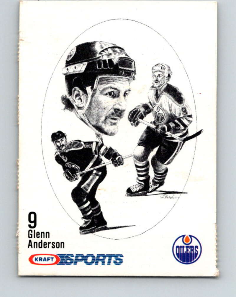 1986-87 NHL Kraft Drawings Glenn Anderson Oilers V32418