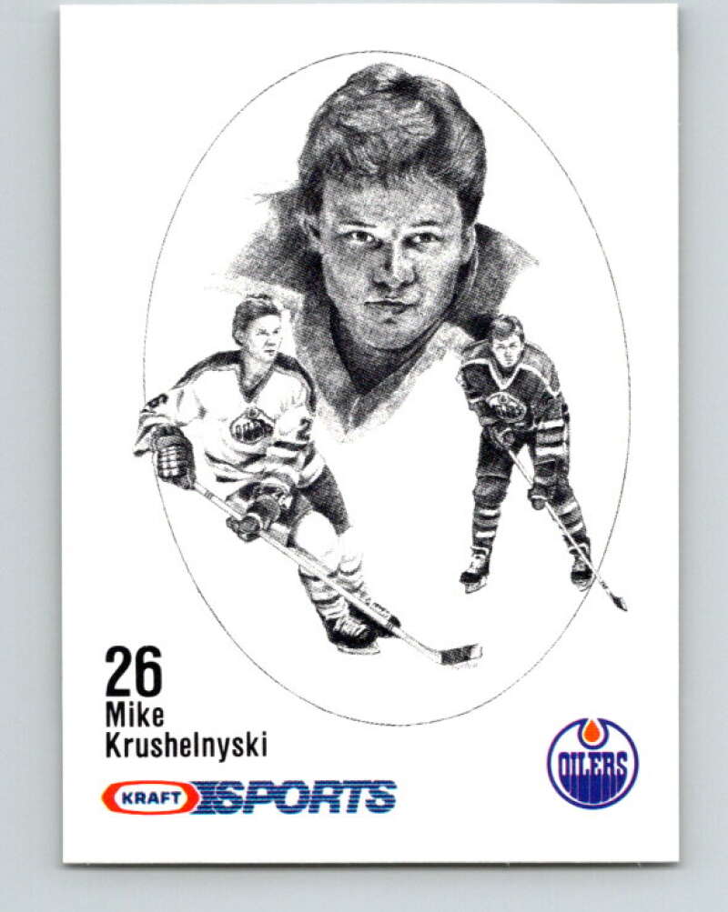 1986-87 NHL Kraft Drawings Mark Krushelnyski Oilers V32424