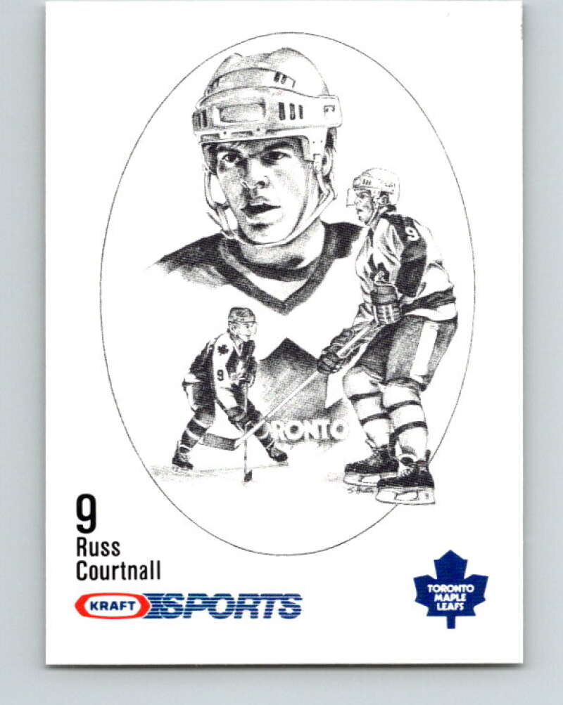 1986-87 NHL Kraft Drawings Russ Cortnall Maple Leafs V32442