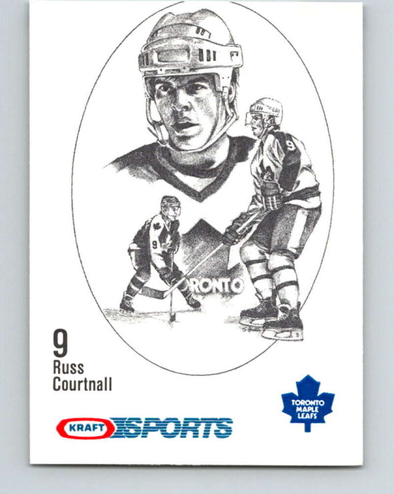 1986-87 NHL Kraft Drawings Russ Cortnall Maple Leafs V32443