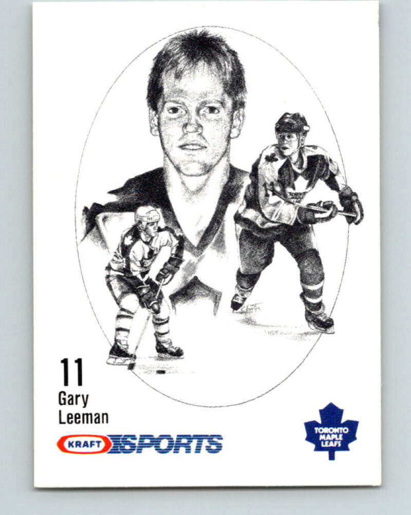 1986-87 NHL Kraft Drawings Garry Leeman Maple Leafs V32445