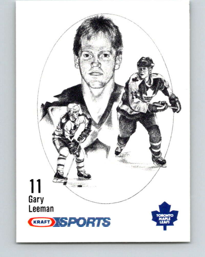 1986-87 NHL Kraft Drawings Garry Leeman Maple Leafs V32446