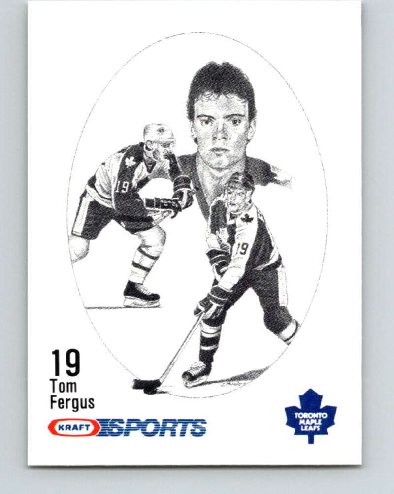 1986-87 NHL Kraft Drawings Tom Fergus Maple Leafs V32451