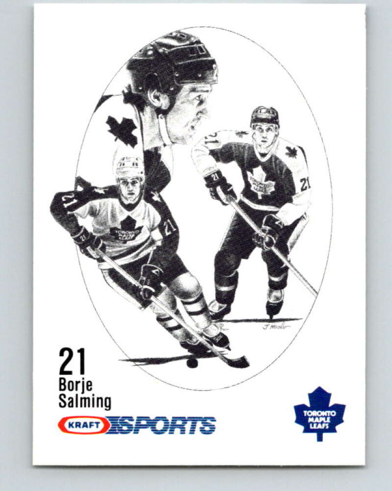 1986-87 NHL Kraft Drawings Borje Salming Maple Leafs V32453