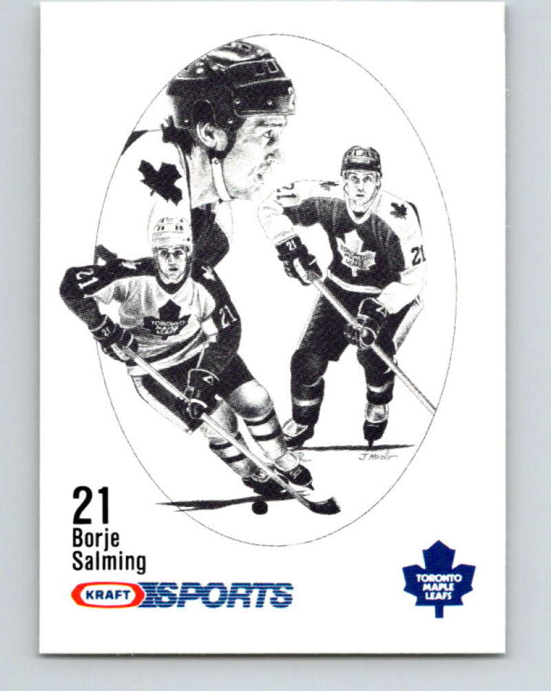 1986-87 NHL Kraft Drawings Borje Salming Maple Leafs V32454