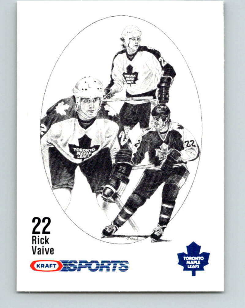1986-87 NHL Kraft Drawings Rick Vaive Maple Leafs V32457
