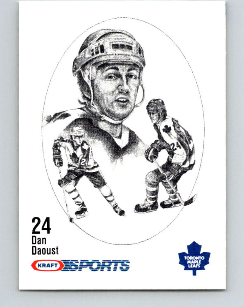 1986-87 NHL Kraft Drawings Dan Daoust Maple Leafs V32459