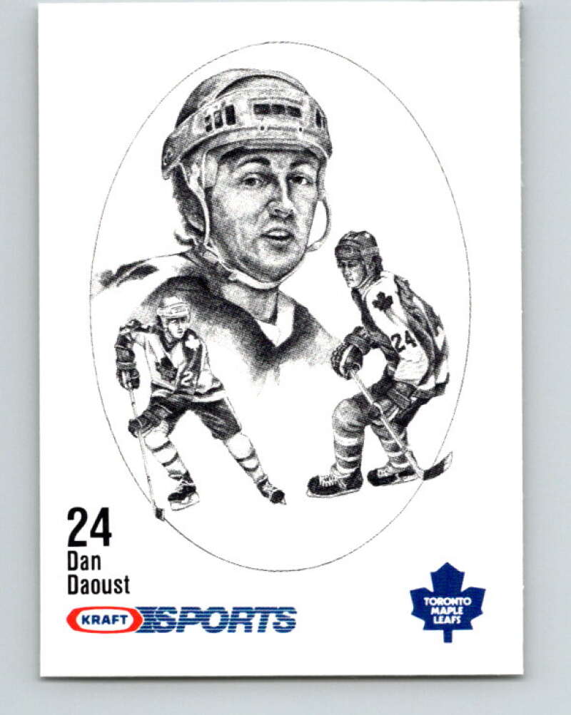 1986-87 NHL Kraft Drawings Dan Daoust Maple Leafs V32460