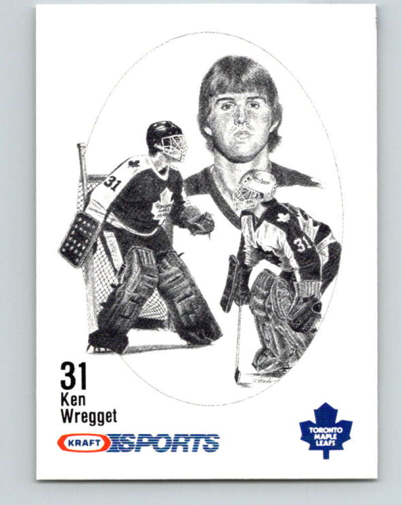 1986-87 NHL Kraft Drawings Ken Wreggett Maple Leafs V32461